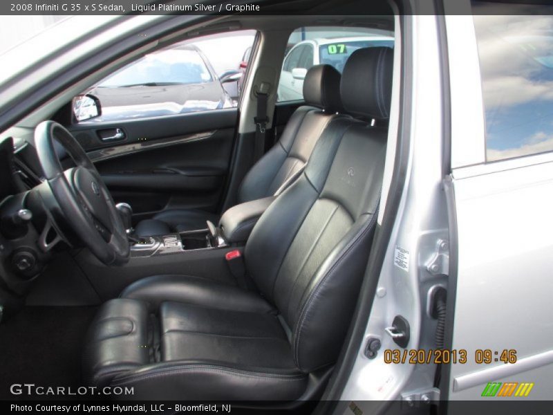 Liquid Platinum Silver / Graphite 2008 Infiniti G 35 x S Sedan