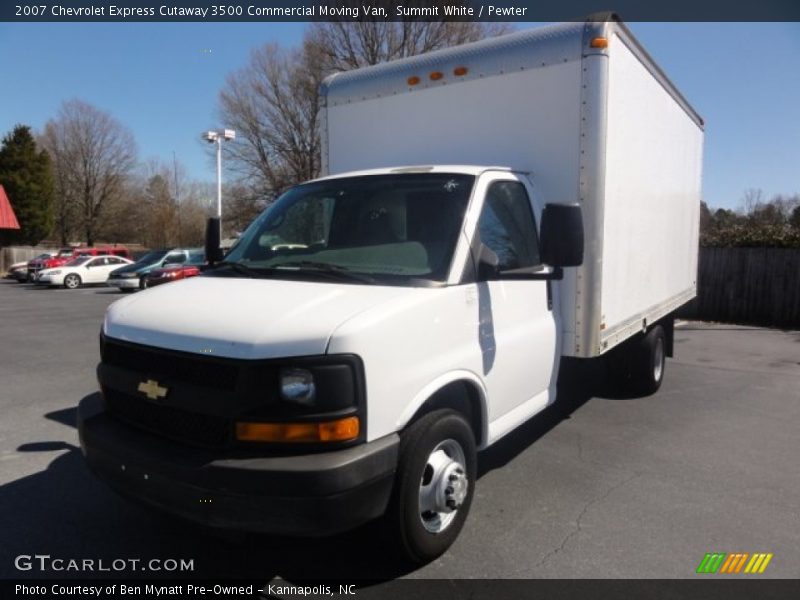 Summit White / Pewter 2007 Chevrolet Express Cutaway 3500 Commercial Moving Van
