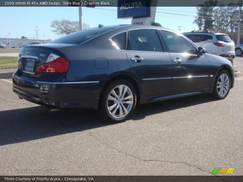 Slate Blue / Graphite Black 2009 Infiniti M 45x AWD Sedan
