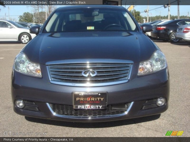 Slate Blue / Graphite Black 2009 Infiniti M 45x AWD Sedan