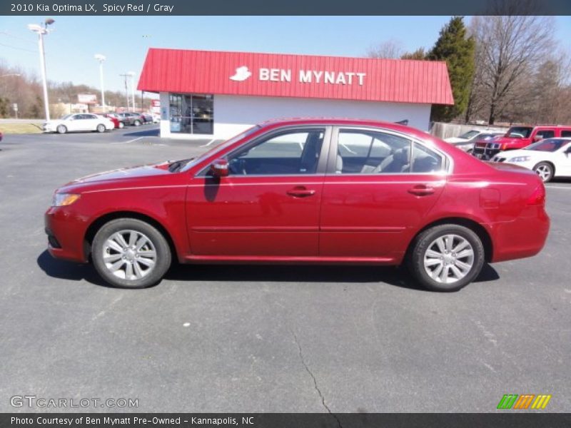 Spicy Red / Gray 2010 Kia Optima LX