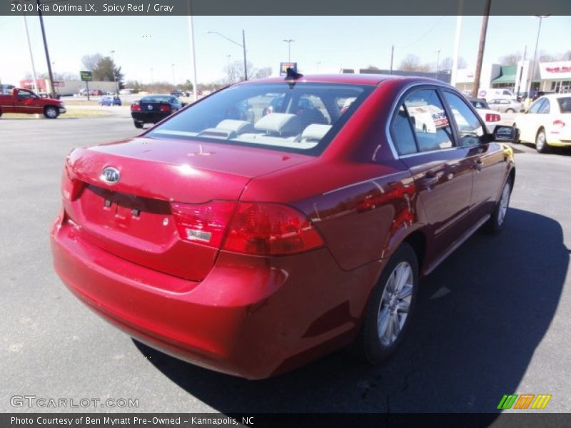 Spicy Red / Gray 2010 Kia Optima LX