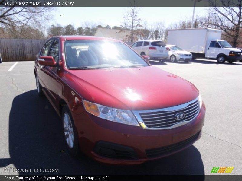 Spicy Red / Gray 2010 Kia Optima LX