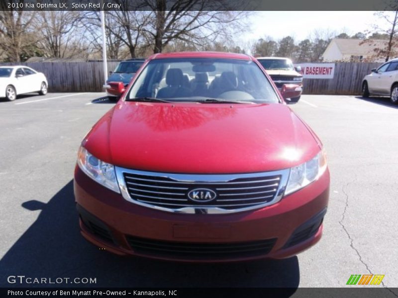 Spicy Red / Gray 2010 Kia Optima LX