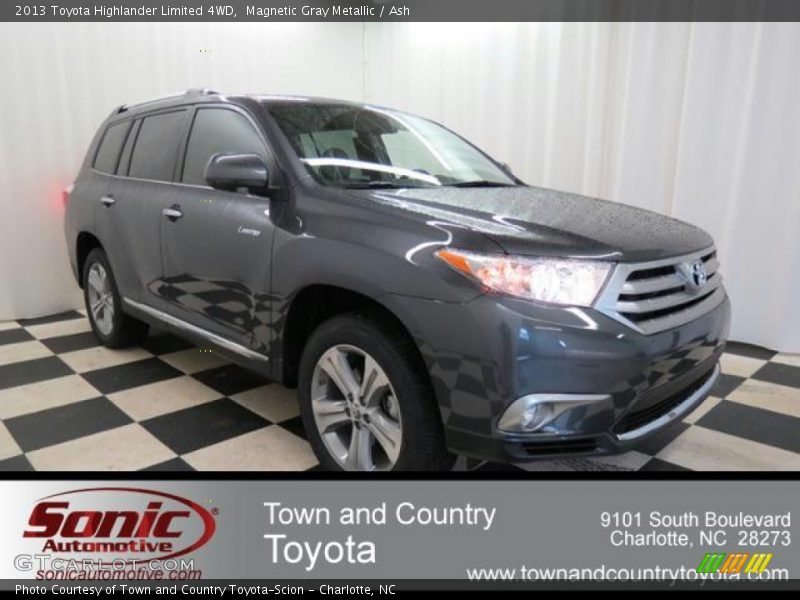 Magnetic Gray Metallic / Ash 2013 Toyota Highlander Limited 4WD