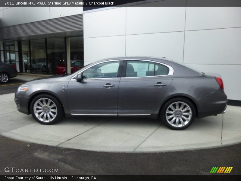 Sterling Gray Metallic / Charcoal Black 2011 Lincoln MKS AWD