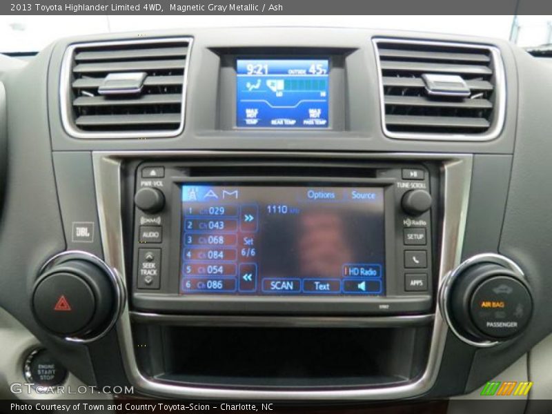 Magnetic Gray Metallic / Ash 2013 Toyota Highlander Limited 4WD