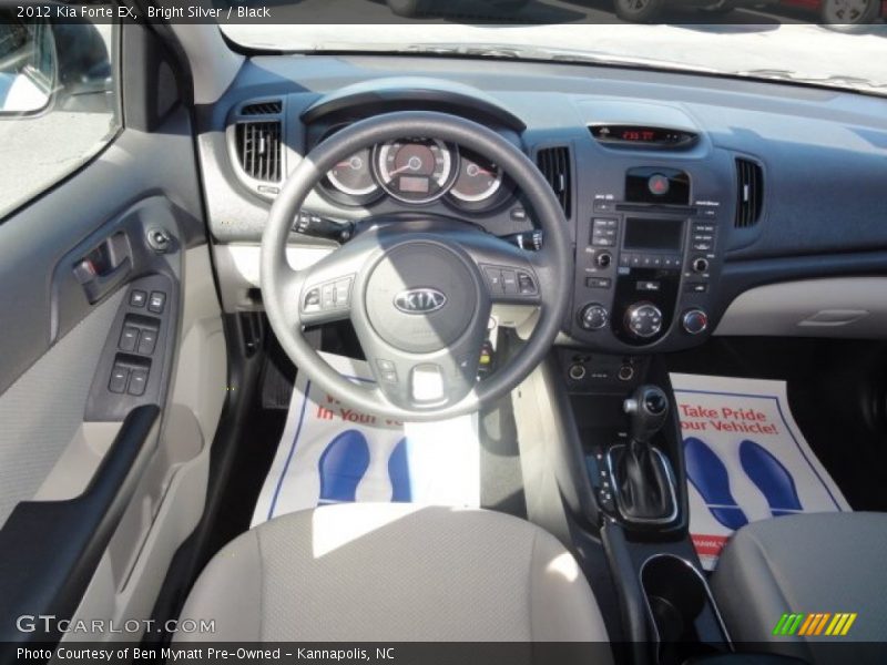 Bright Silver / Black 2012 Kia Forte EX