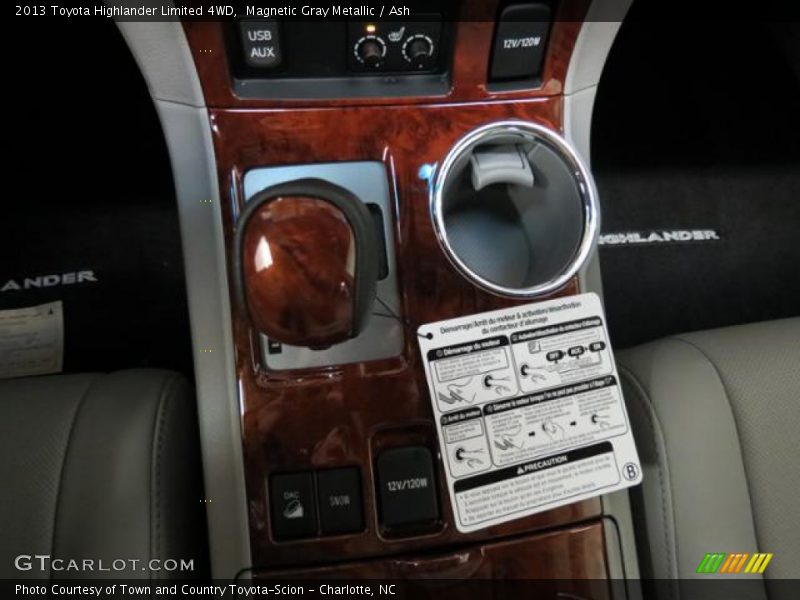 Magnetic Gray Metallic / Ash 2013 Toyota Highlander Limited 4WD