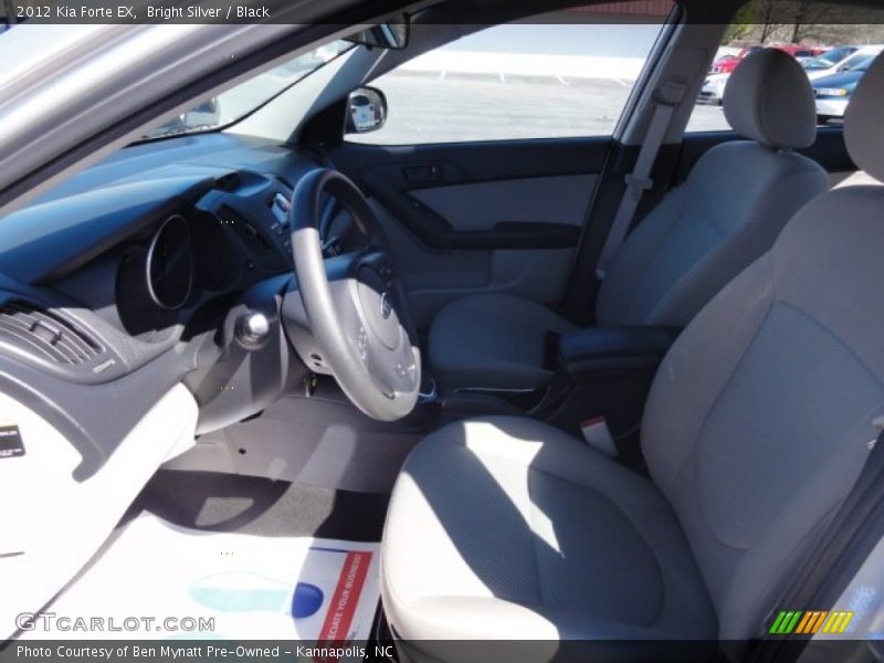 Bright Silver / Black 2012 Kia Forte EX