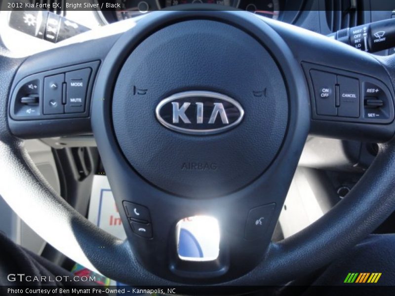 Bright Silver / Black 2012 Kia Forte EX
