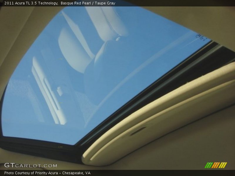 Basque Red Pearl / Taupe Gray 2011 Acura TL 3.5 Technology