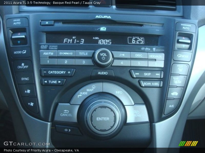 Basque Red Pearl / Taupe Gray 2011 Acura TL 3.5 Technology