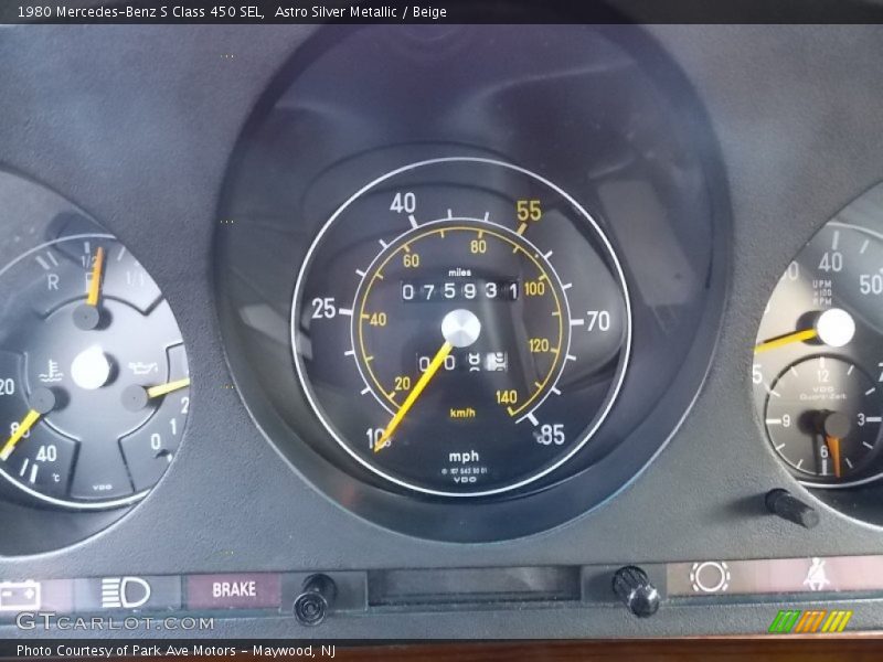  1980 S Class 450 SEL 450 SEL Gauges