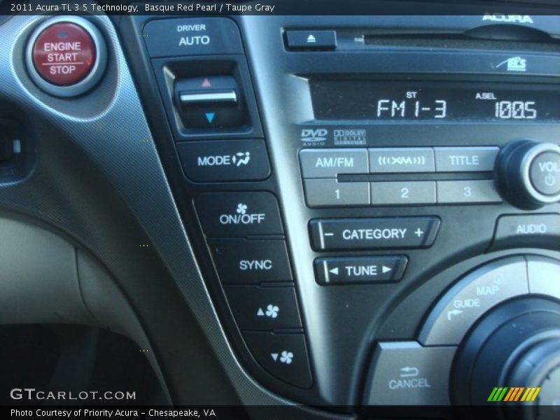 Basque Red Pearl / Taupe Gray 2011 Acura TL 3.5 Technology