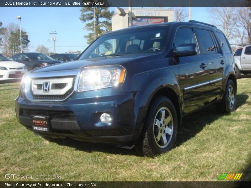 Bali Blue Pearl / Gray 2011 Honda Pilot Touring 4WD