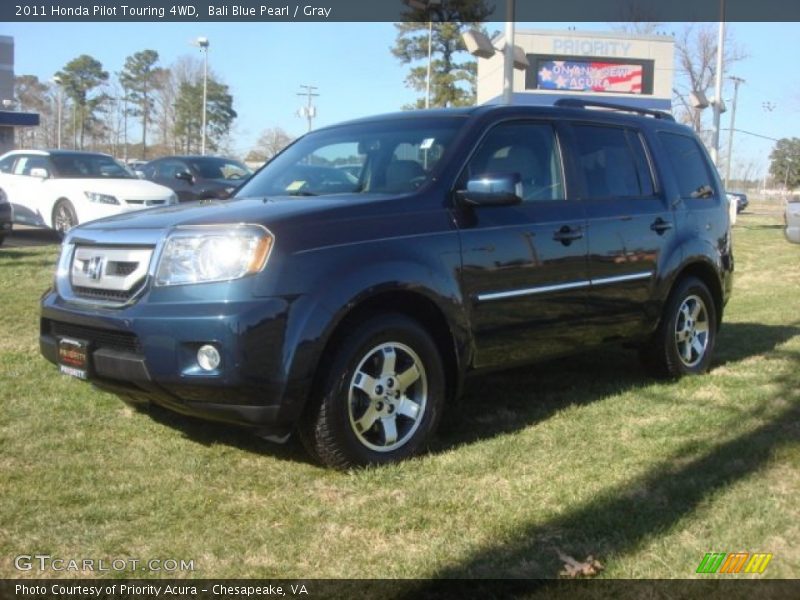 Bali Blue Pearl / Gray 2011 Honda Pilot Touring 4WD