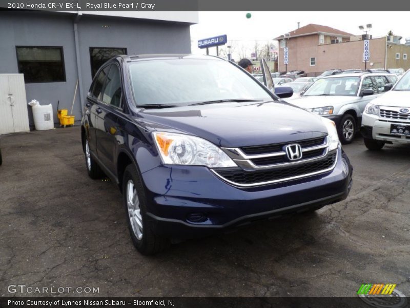 Royal Blue Pearl / Gray 2010 Honda CR-V EX-L
