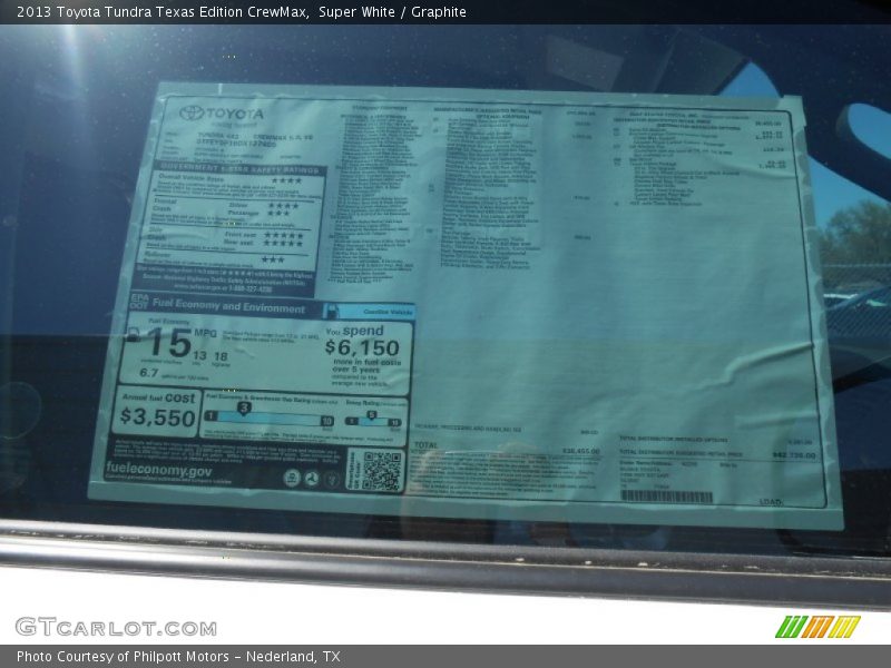 Super White / Graphite 2013 Toyota Tundra Texas Edition CrewMax