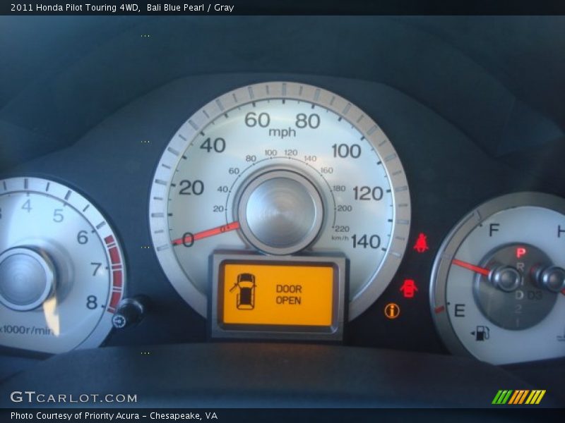 Bali Blue Pearl / Gray 2011 Honda Pilot Touring 4WD