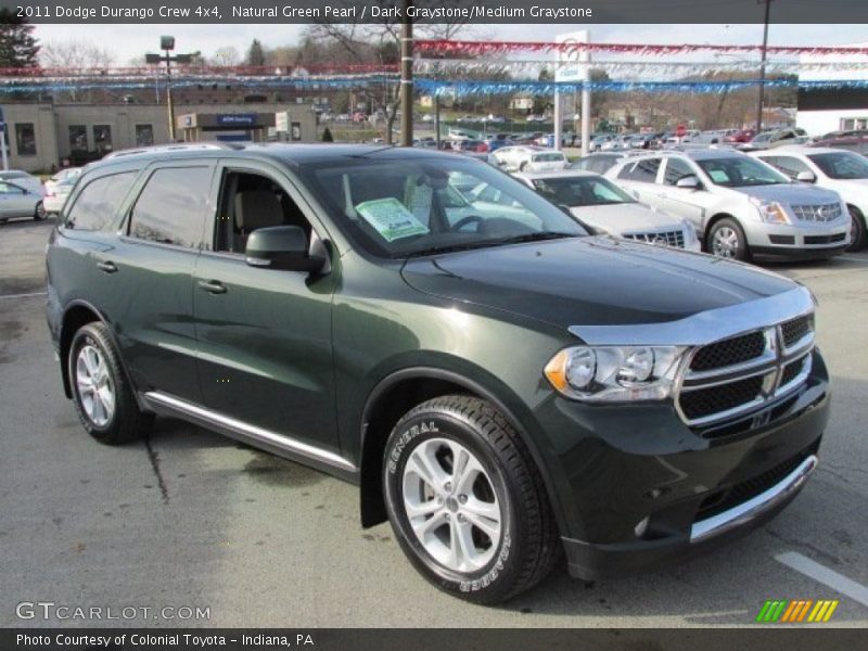 Natural Green Pearl / Dark Graystone/Medium Graystone 2011 Dodge Durango Crew 4x4
