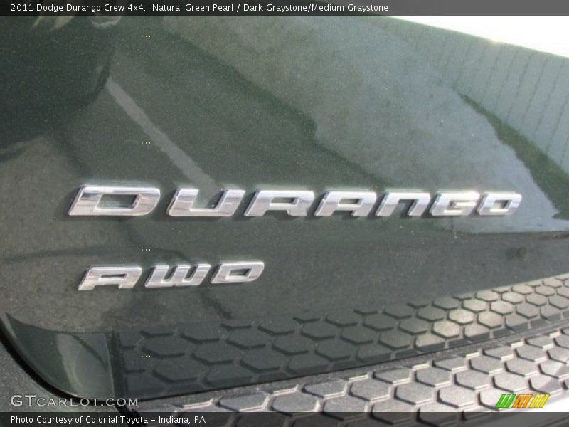 Natural Green Pearl / Dark Graystone/Medium Graystone 2011 Dodge Durango Crew 4x4