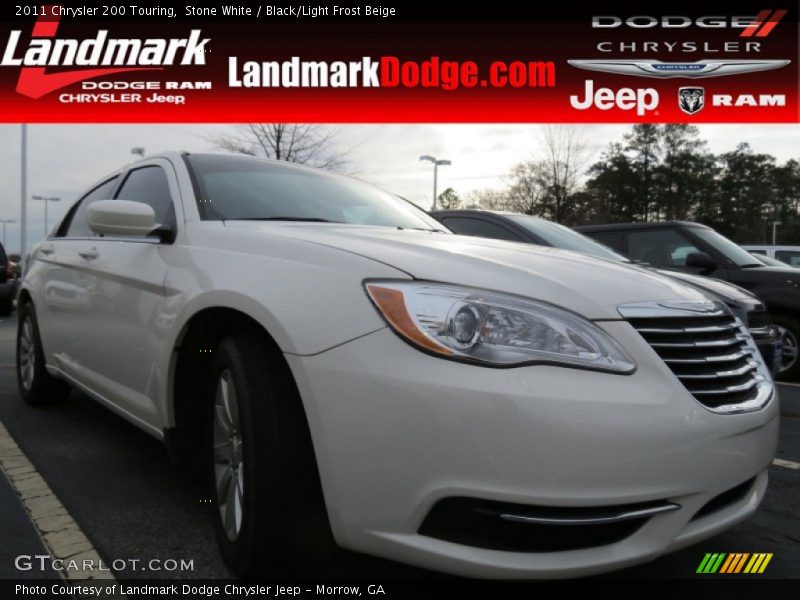 Stone White / Black/Light Frost Beige 2011 Chrysler 200 Touring