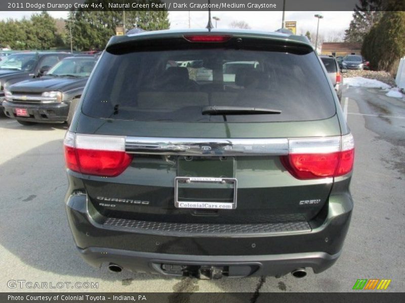 Natural Green Pearl / Dark Graystone/Medium Graystone 2011 Dodge Durango Crew 4x4
