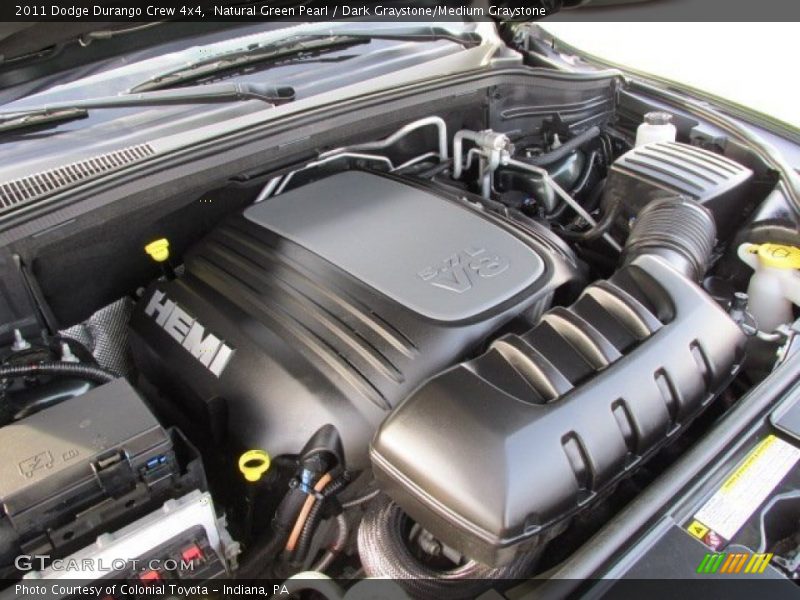 Natural Green Pearl / Dark Graystone/Medium Graystone 2011 Dodge Durango Crew 4x4