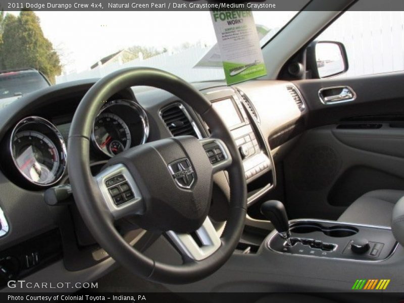 Natural Green Pearl / Dark Graystone/Medium Graystone 2011 Dodge Durango Crew 4x4