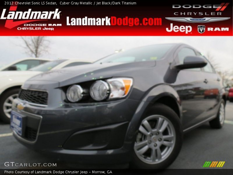 Cyber Gray Metallic / Jet Black/Dark Titanium 2012 Chevrolet Sonic LS Sedan
