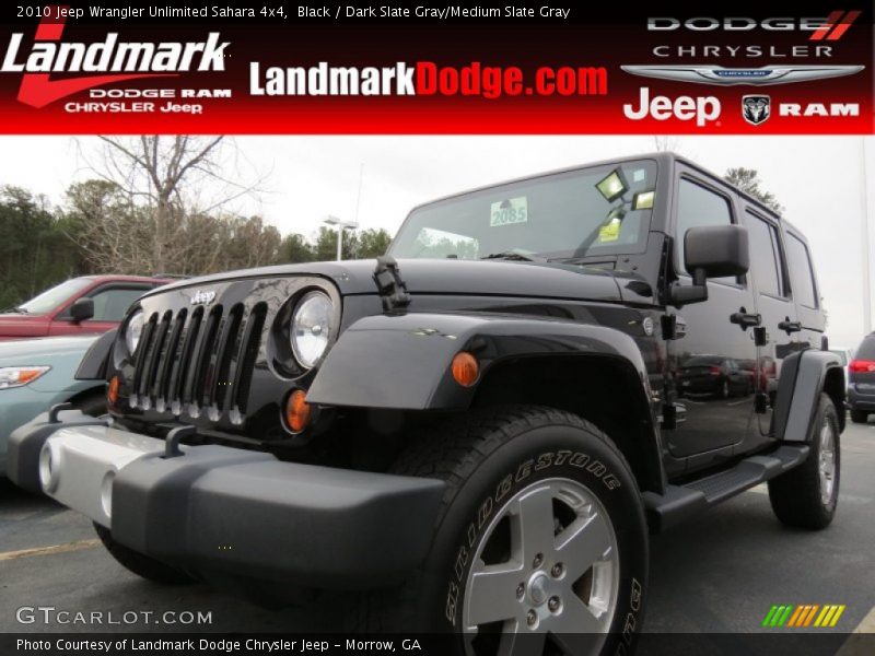 Black / Dark Slate Gray/Medium Slate Gray 2010 Jeep Wrangler Unlimited Sahara 4x4