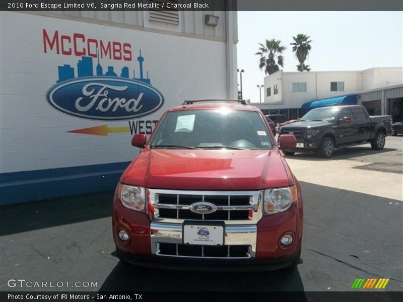 Sangria Red Metallic / Charcoal Black 2010 Ford Escape Limited V6