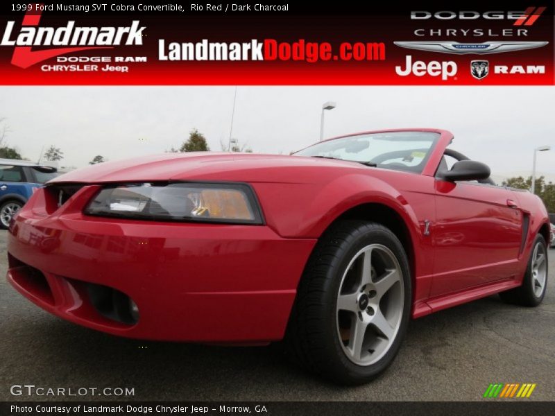 Rio Red / Dark Charcoal 1999 Ford Mustang SVT Cobra Convertible