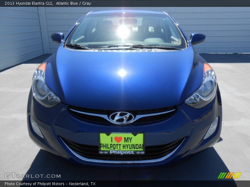 Atlantic Blue / Gray 2013 Hyundai Elantra GLS