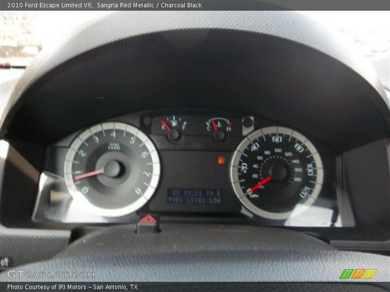 Sangria Red Metallic / Charcoal Black 2010 Ford Escape Limited V6