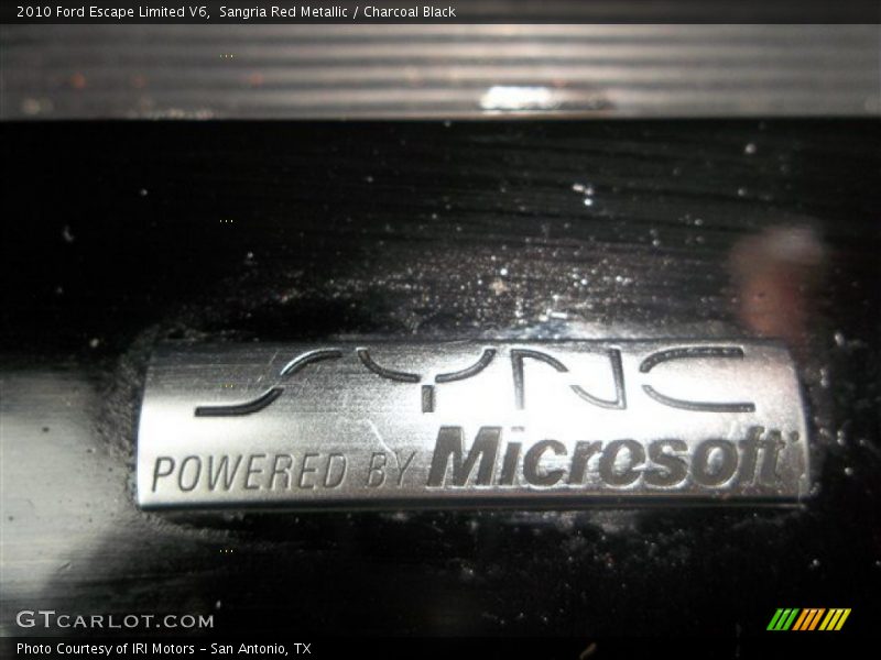 Sangria Red Metallic / Charcoal Black 2010 Ford Escape Limited V6