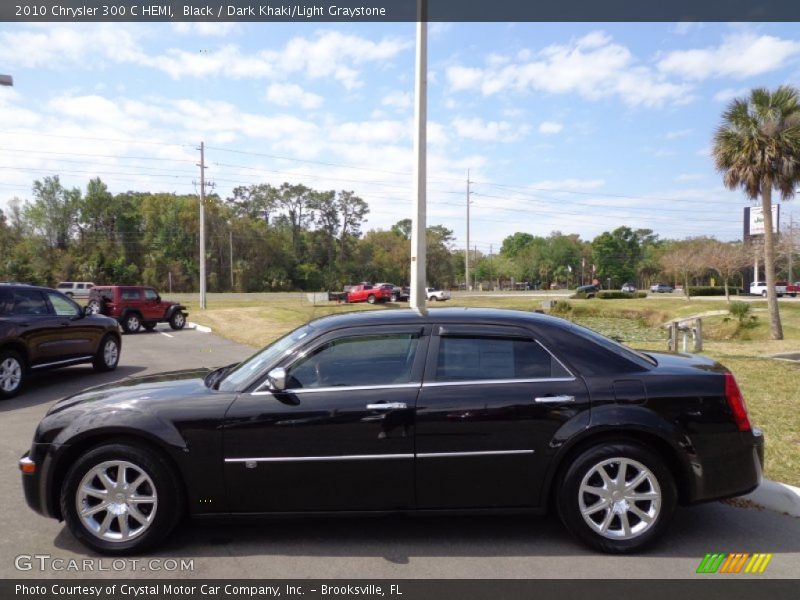 Black / Dark Khaki/Light Graystone 2010 Chrysler 300 C HEMI
