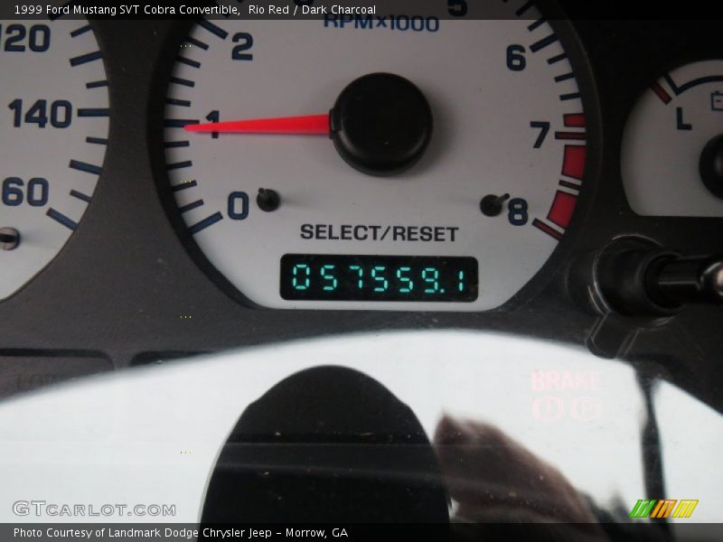Rio Red / Dark Charcoal 1999 Ford Mustang SVT Cobra Convertible