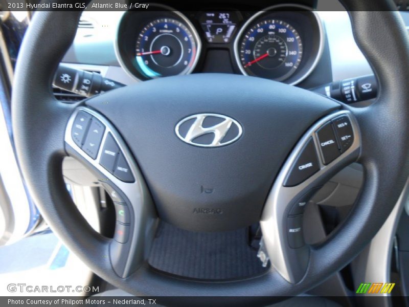 Atlantic Blue / Gray 2013 Hyundai Elantra GLS