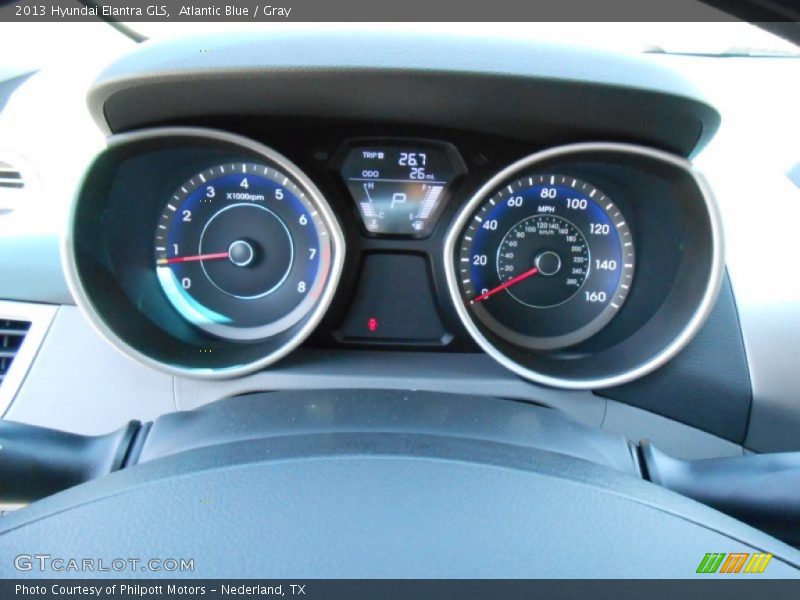 Atlantic Blue / Gray 2013 Hyundai Elantra GLS