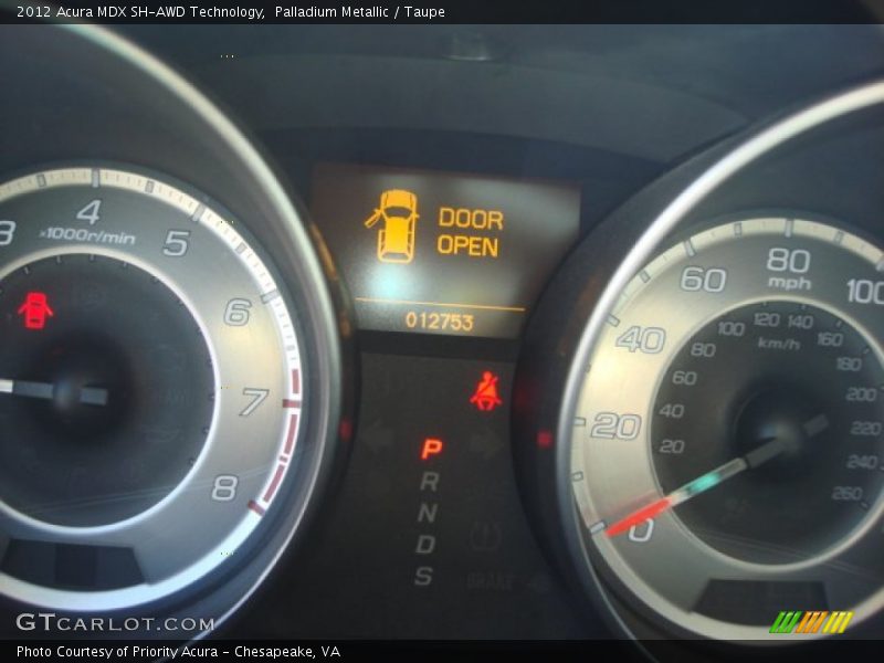Palladium Metallic / Taupe 2012 Acura MDX SH-AWD Technology