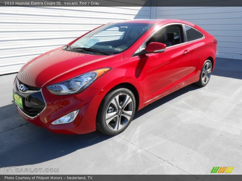 Volcanic Red / Gray 2013 Hyundai Elantra Coupe SE