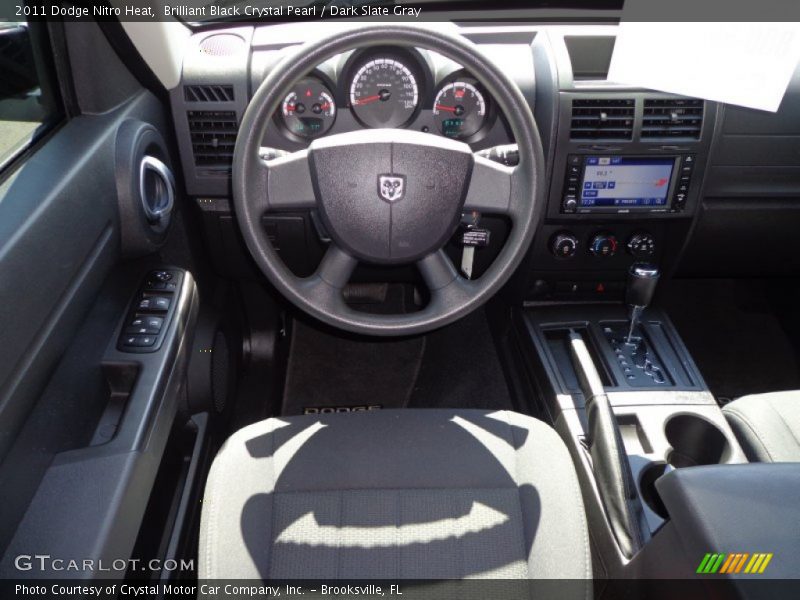 Brilliant Black Crystal Pearl / Dark Slate Gray 2011 Dodge Nitro Heat