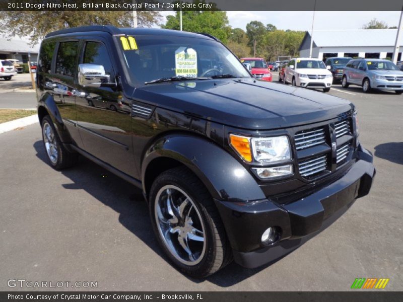 Brilliant Black Crystal Pearl / Dark Slate Gray 2011 Dodge Nitro Heat