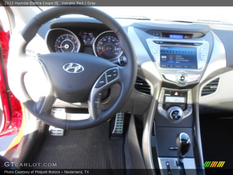 Volcanic Red / Gray 2013 Hyundai Elantra Coupe SE