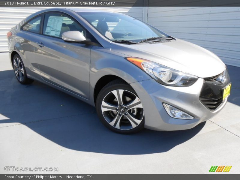 Titanium Gray Metallic / Gray 2013 Hyundai Elantra Coupe SE