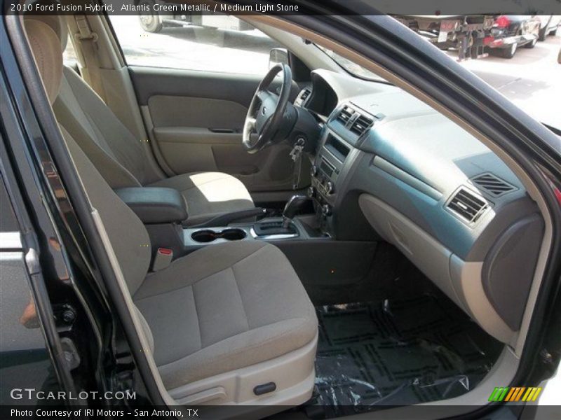 Atlantis Green Metallic / Medium Light Stone 2010 Ford Fusion Hybrid