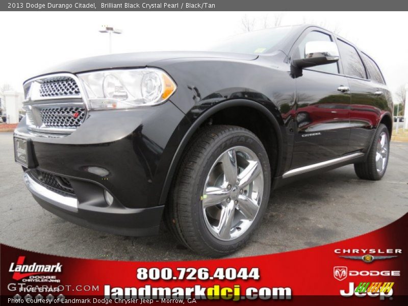 Brilliant Black Crystal Pearl / Black/Tan 2013 Dodge Durango Citadel
