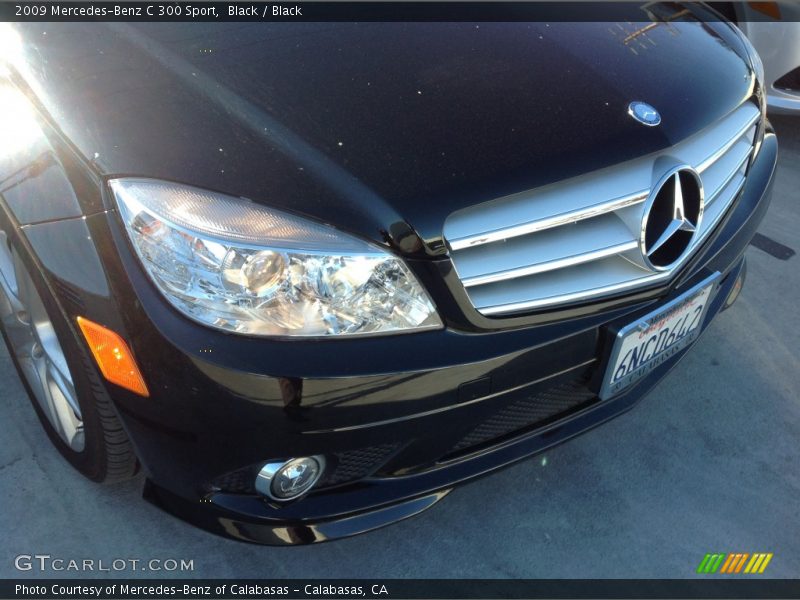 Black / Black 2009 Mercedes-Benz C 300 Sport
